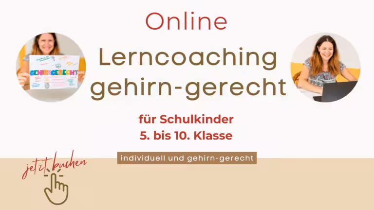 Lernen mit Leichtigkeit: Banner für ein Online Lerncoaching für Schulkinder