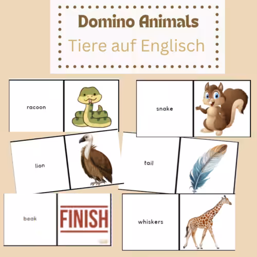 Domino Tiere Englisch
