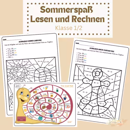 Sommerspaß Lesen und Rechnen Klasse 1/2