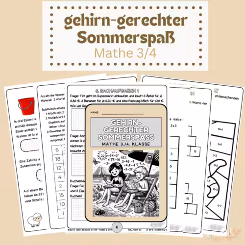 gehirn-gerechter Sommerspaß Mathe 3/4