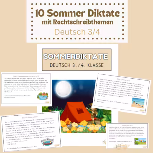 Sommer Diktate Klasse 3/4
