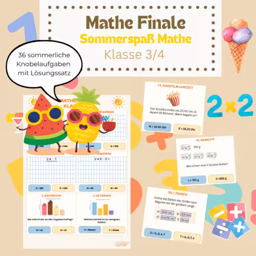 Mathefinale Klasse 3/4 Sommerspaß